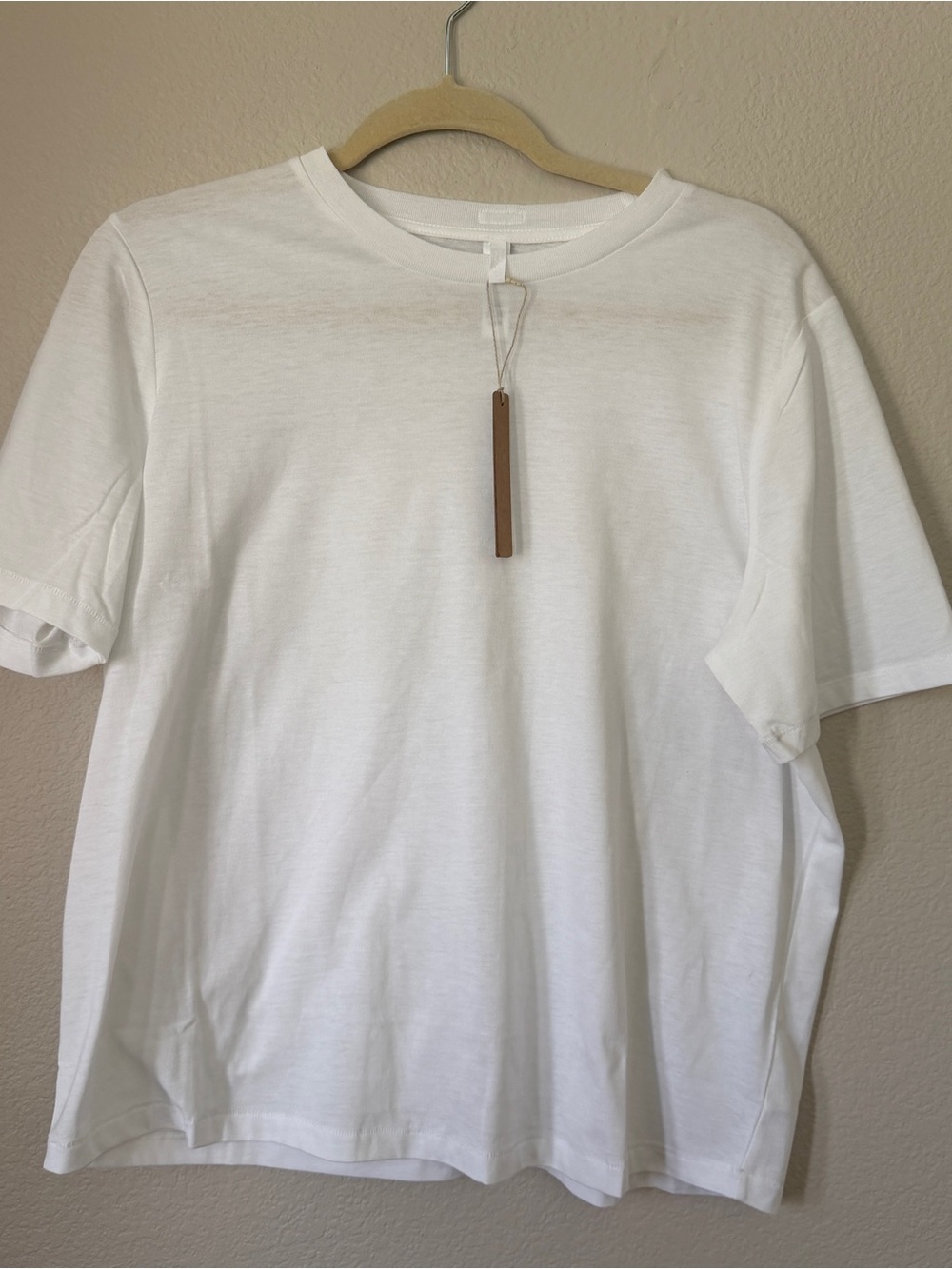 NWT SKIMS Poly Cotton Jersey T-shirt White, Size L